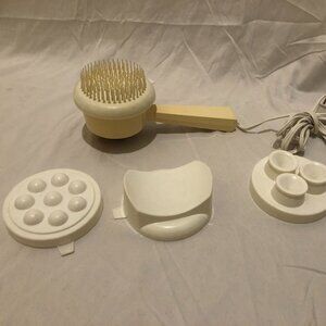 Pollenex Deep Heat Massager w/ 4 Attachments Hospital Grade Vintage